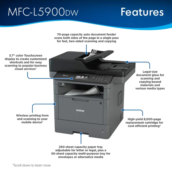Máy in laser Brother  MFC–L5900DW