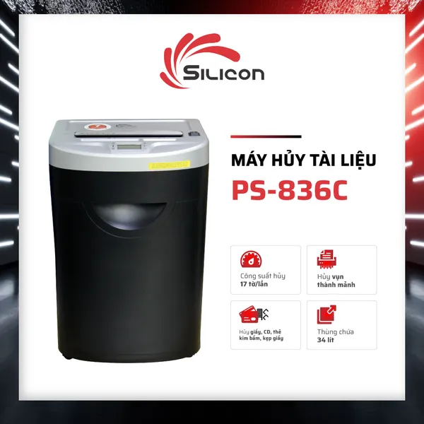 Máy Hủy Giấy SILICON PS-836C