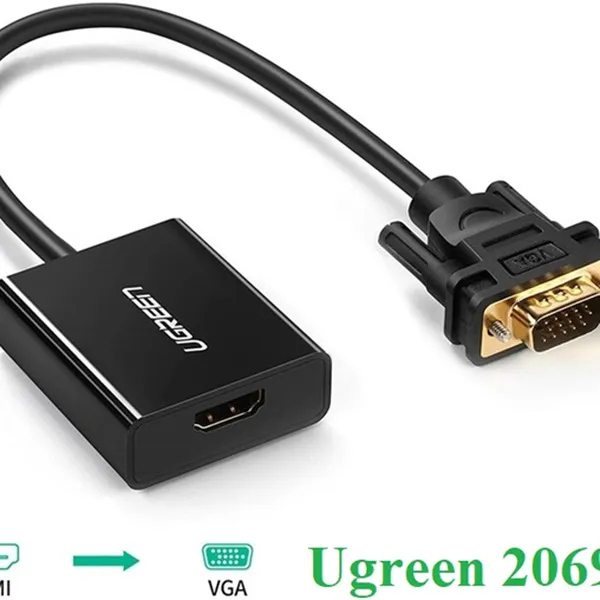 Cáp chuyển đổi HDMI sang VGA có âm thanh Ugreen 20694 chính hãng