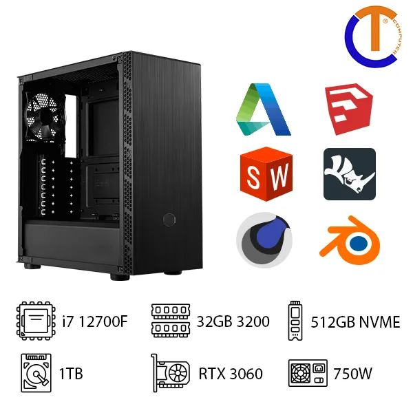 PC Thiết kế i7 12700F 32GB RTX 3060