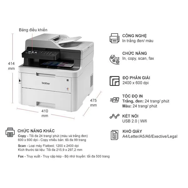 Máy in laser màu Brother  MFC-L3750CDW