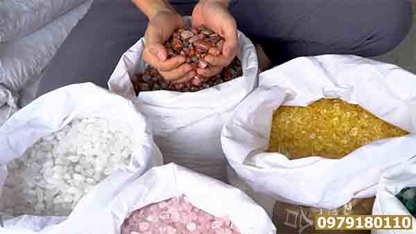 thạch anh vụn ngũ sắc