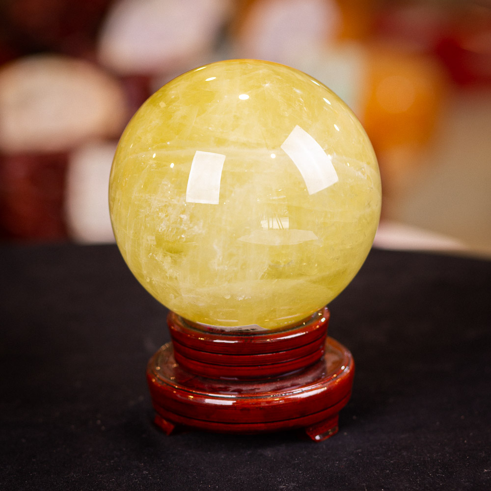 quả cầu thạch anh vàng phong thủy quả cầu thạch anh vàng phong thủy