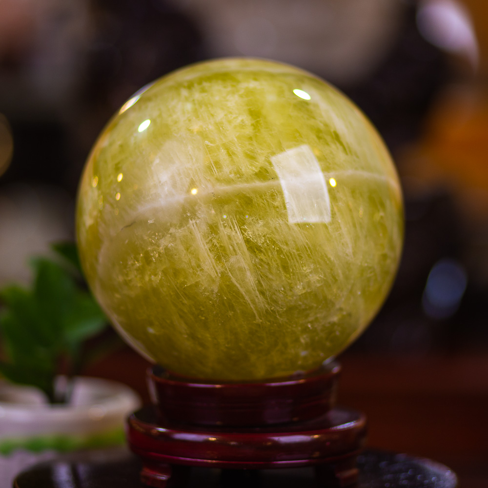 Quả Cầu Phong Thuỷ Thạch Anh Vàng 9,55kg - M21264