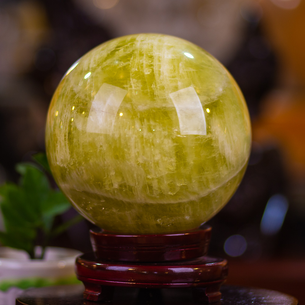 Quả Cầu Phong Thuỷ Thạch Anh Vàng 6,38kg - M21265