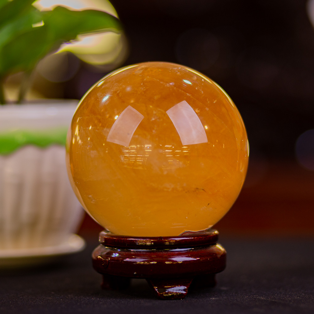 Quả Cầu Phong Thuỷ Canxit Vàng 1.67kg - M16605