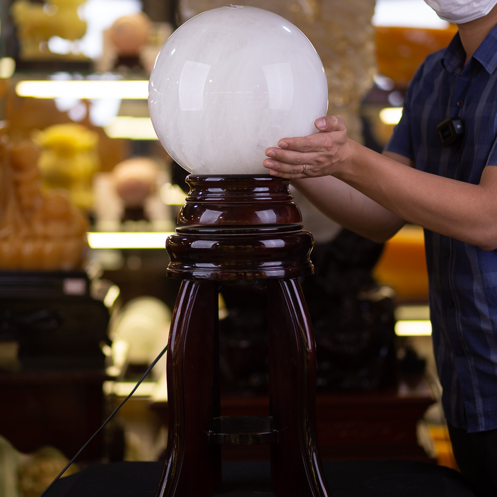 Quả Cầu Phong Thuỷ Thạch Anh Trắng 26kg - M060610