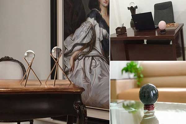 Quả cầu phong thủy đặt phòng khách, phòng làm việc