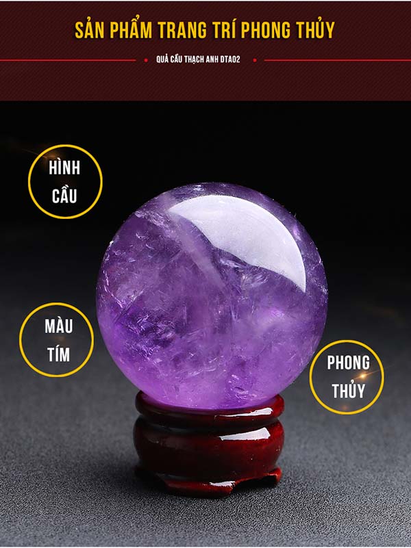 quả cầu thạch anh tím