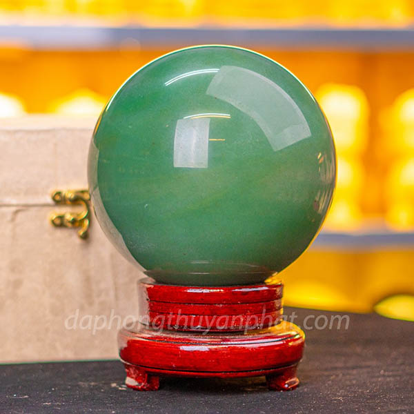 quả cầu đá thạch anh xanh