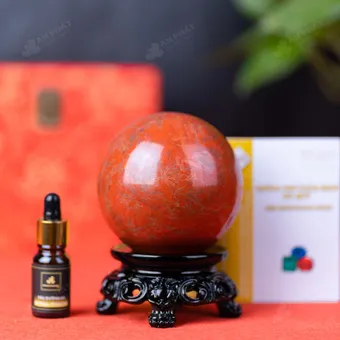 Quả Cầu Ngọc Bích Đỏ - 1,29kg - M0210129