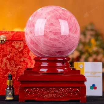 Quả Cầu Phong Thủy Đá Thạch Anh Hồng 6B - 6,92kg - M2890692