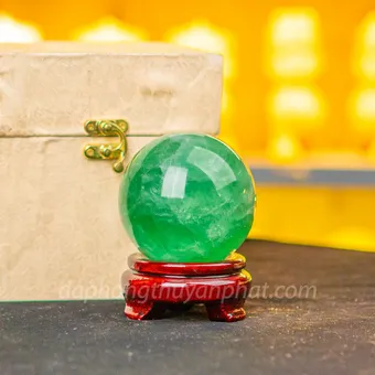 Quả Cầu Thạch Anh Xanh - Fluorite Xanh - 0,9kg - 8cm - M227212
