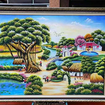 Tranh đá quý cao cấp An Phát - Xưởng tranh đá quý Hà Nội uy tín hàng đầu
