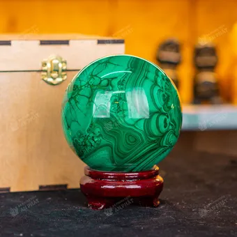 Quả Cầu Phong Thủy Đá Lông Công 2.81Kg - 11.3cm M2729