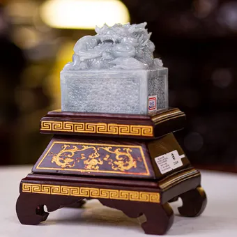 Ấn Rồng Phong Thuỷ Ngọc Phỉ Thúy (Ngọc Jadeite) 1,06Kg - M23532