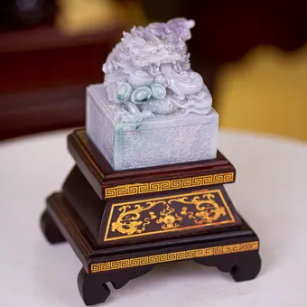 Ấn Rồng Phong Thuỷ Ngọc Phỉ Thúy (Ngọc Jadeite) 1,92kg - M23533