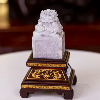 Ấn Rồng Phong Thuỷ Ngọc Phỉ Thúy (Ngọc Jadeite) 1,26kg - M23535