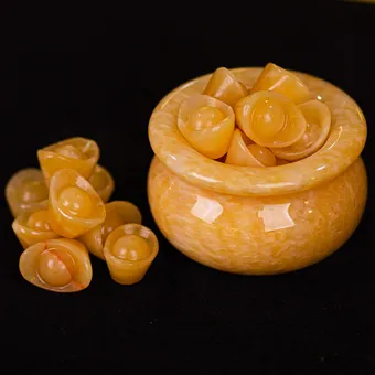 BÁT TỤ BẢO | BÁT TỤ LỘC | BÁT TỤ TÀI | BÁT TỤ THỦY NGỌC HOÀNG LONG 12cm - 2Kg (12 nén vàng, Không Cốt Thất Bảo) - M14192