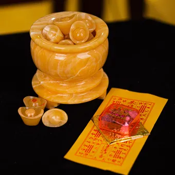 BÁT TỤ BẢO | BÁT TỤ LỘC | BÁT TỤ TÀI | BÁT TỤ THỦY NGỌC HOÀNG LONG 12cm chân cao - 2,8Kg (18 nén vàng, cốt thất bảo) - M225411