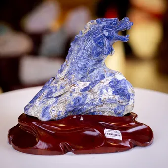 Cá Rồng - Cá Chép Hóa Rồng Ngọc Lapit Lazurite, Quà Tặng Phong Thủy, Quà Tặng Sếp - M0823