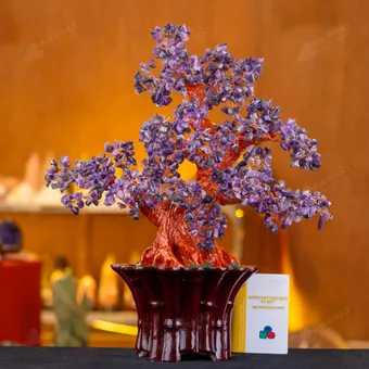 Cây Tài Lộc Đá Thạch Anh Tím - 46,5cm - M281927