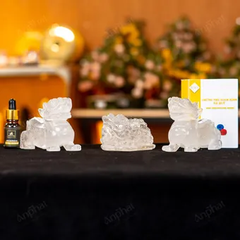 Combo Tỳ Hưu - Thiềm Thừ Thạch Anh Trắng - M140274