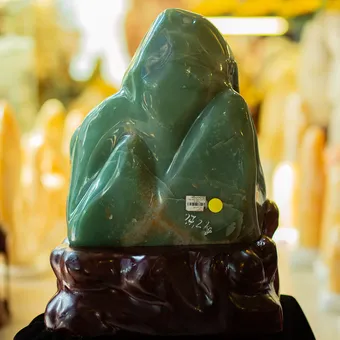 Đá Cảnh - Đá Trấn Trạch Thạch Anh Xanh 37,2kg - M14512