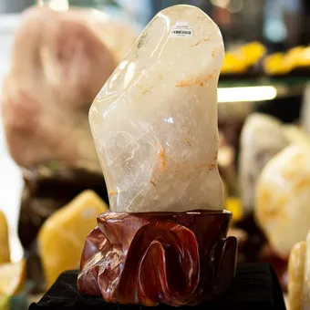 Đá Cảnh - Đá Trấn Trạch Thạch Anh Trắng 12kg - M17021