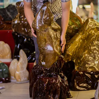 Đá Cảnh - Đá Trấn Trạch Canxedon - Mã Não 36,5kg - M1136