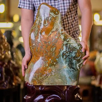 Đá Cảnh - Đá Trấn Trạch Canxedon - Mã Não 25,8kg - M19418