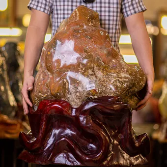 Đá Cảnh - Đá Trấn Trạch Canxedon - Mã Não 74,6kg - M2037