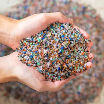 Đá Thạch Anh Vụn Ngũ Sắc Mini (Loại 1) - V12122