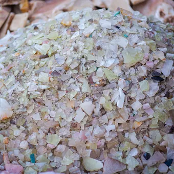 Đá Vụn Trải Nền, Đá Vụn Lót Sàn Thạch Anh Vàng Thô (Loại 1 Cực Đẹp) - M2019