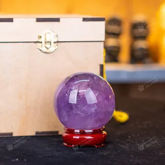 Quả cầu thạch anh tím | cầu thạch anh tím 0.58kg - 7.5cm - M2649