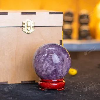 Quả cầu thạch anh tím | cầu thạch anh tím 0.65Kg - 7.8cm - M1704