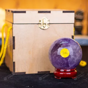 Quả cầu thạch anh tím | cầu thạch anh tím 0.66kg - 8cm - M1704