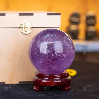 Quả cầu thạch anh tím | cầu thạch anh tím 1.1kg - 9.2cm - M2649
