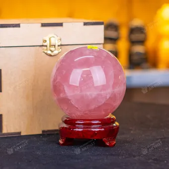 Qủa Cầu Phong Thủy Đá Thạch Anh Hồng 1.2kg - 10cm - M2150 VIP 8A Có SAO