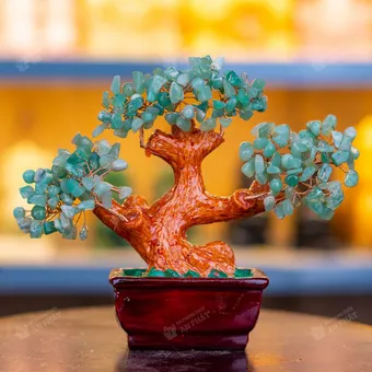 Cây thạch anh xanh 16cm M2733 | Cây đá thạch anh