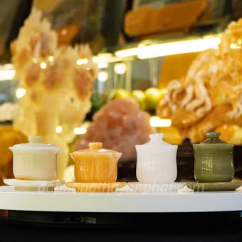 Độc Ẩm Trà Cao Cấp Bằng Chất Liệu Ngọc Hoàng Long, Ngọc Onyx Trắng, Xanh - M2160