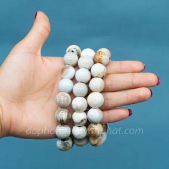 Vòng gỗ hóa thạch | vòng tay gỗ hóa thạch 14mm - M950