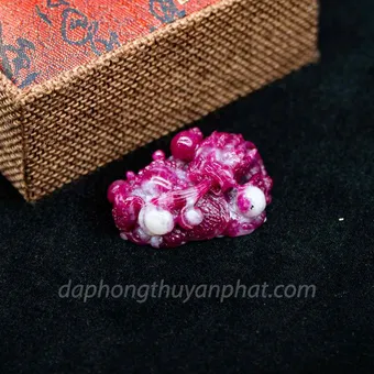 Mặt Phật Bản Mệnh | Mặt Đá Ruby Hình Rồng M2371 -40,4g