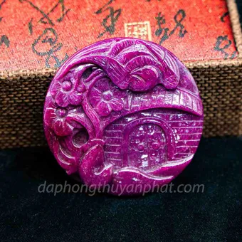 Mặt Phật Bản Mệnh | Mặt Dây Chuyền Nam Đá Ruby M2371 - 65,2g