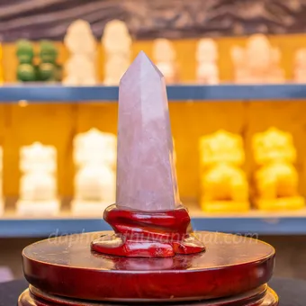 Trụ Thạch Anh | Trụ Đá Thạch Anh Hồng 0,8kg - M0753