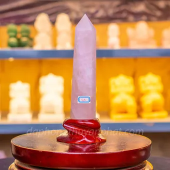 Trụ Thạch Anh | Trụ Đá Thạch Anh Hồng 0,6kg - M0753