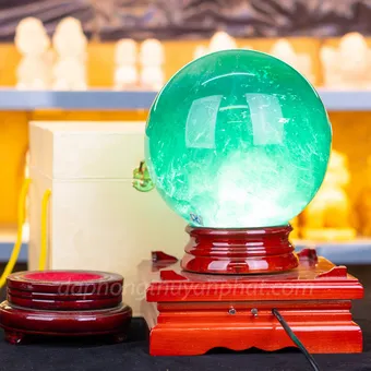 Quả Cầu Thạch Anh Xanh - Fluorite Xanh Trong Thấu Quang VIP 10.56kg - 17cm M26501056