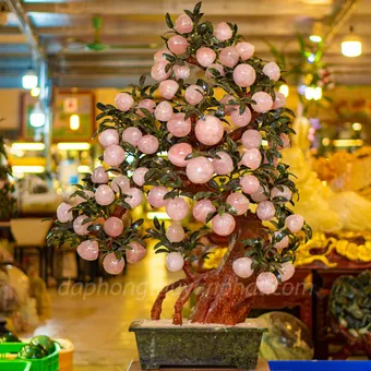 Cây Đào Đá Thạch Anh Hồng 3A 68 Quả 016-0763A-68