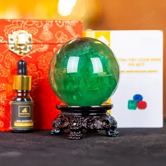 Quả Cầu Thạch Anh Xanh - Fluorite Xanh 4A - 0,7kg - M1879070