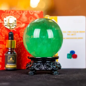 Quả Cầu Thạch Anh Xanh - Fluorite Xanh 4A - 0,78kg - M1879078